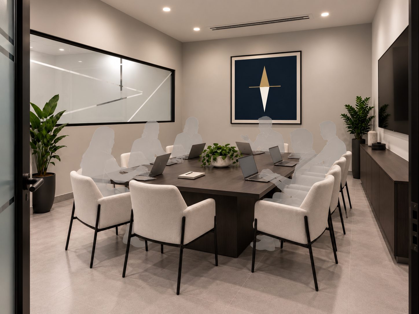 Sala de reuniones para ocho personas en CoWorking Pacific, Jacó, Costa Rica